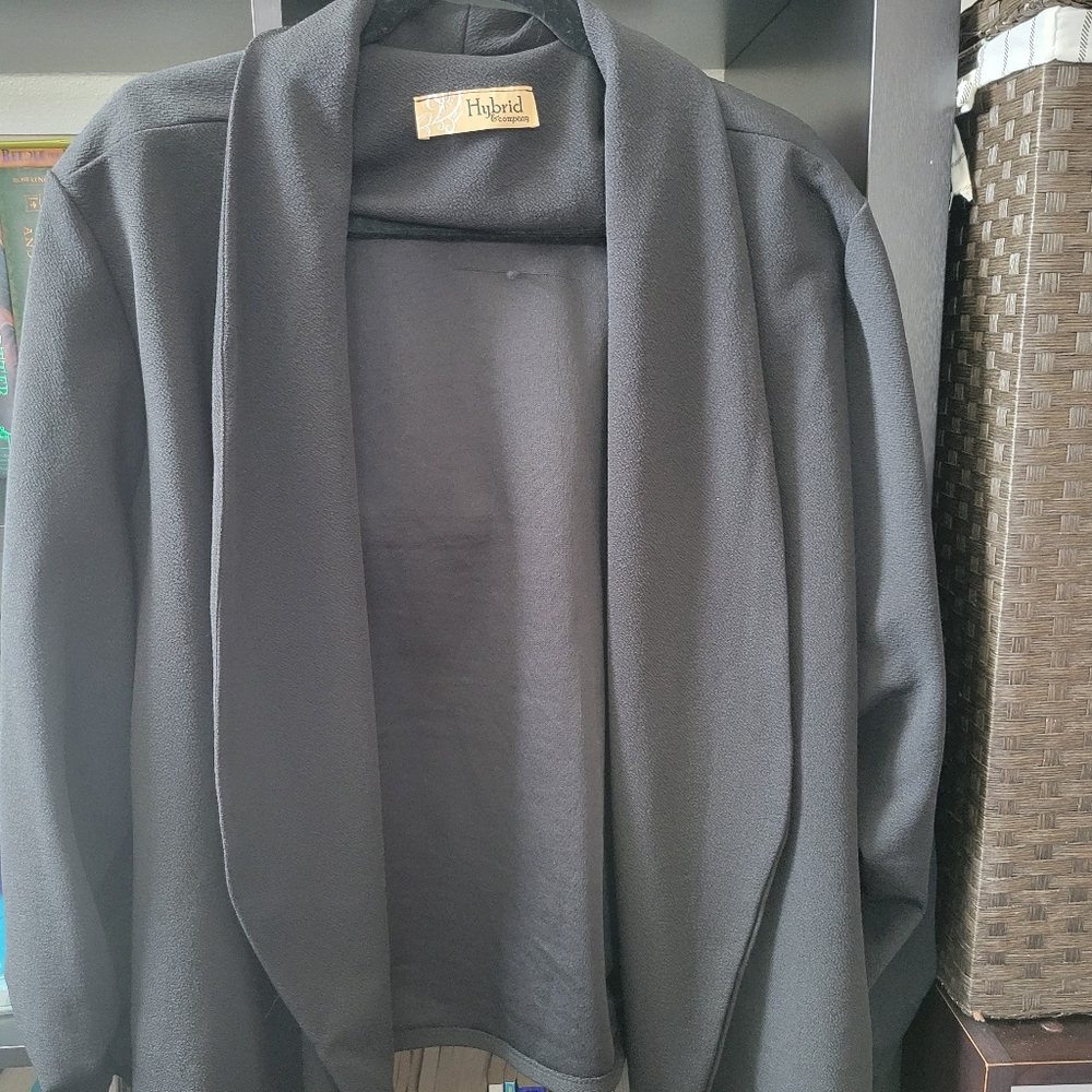 3XL Women's Black Blazer Open Front